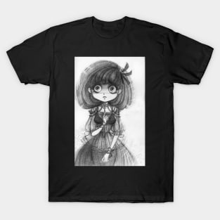 Sketch of a big eyes girl T-Shirt